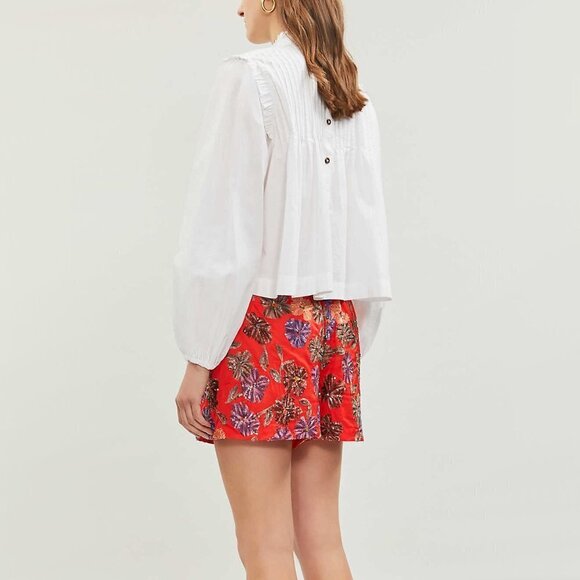 NWT Maje coral multicoloured sequined floral mini shorts, 2 or M - Picture 7 of 16